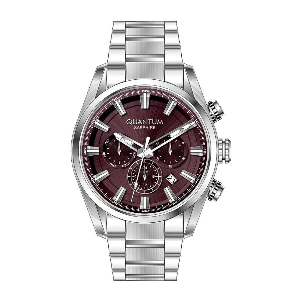 Quantum ADG1219.380 Quartz Çelik Gri Safir Cam 10 ATM 40 mm Erkek Kol Saati