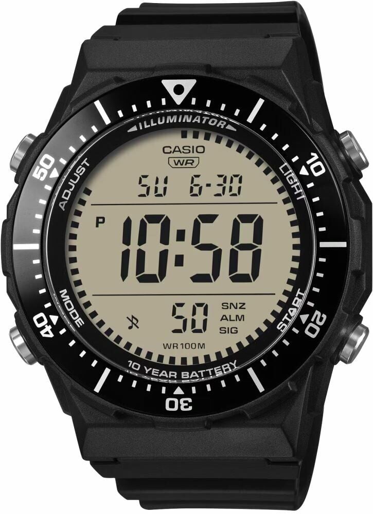 Casio AE-1700H-1AVDF Quartz Siyah Silikon Kordon 10 ATM 47 mm Erkek Kol Saati