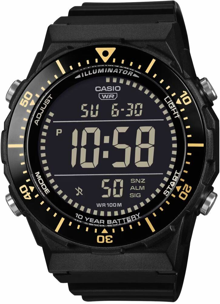 Casio AE-1700H-1BVDF Quartz Siyah Silikon Kordon 10 ATM 47 mm Erkek Kol Saati