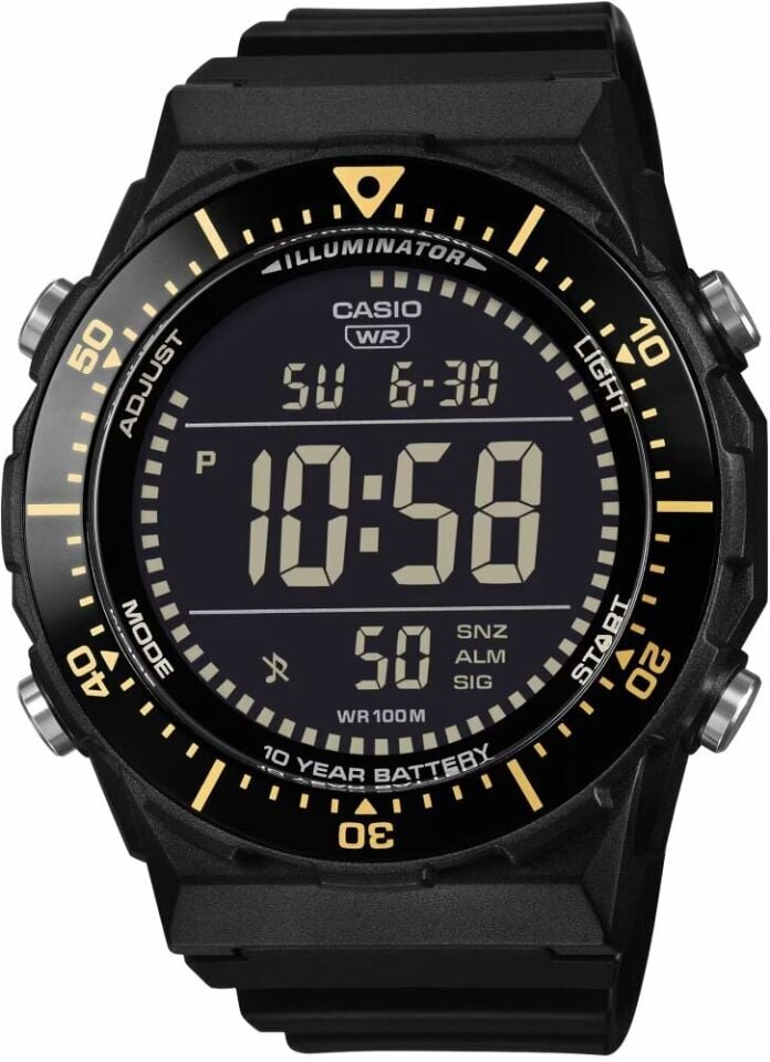 Casio AE-1700H-1BVDF Quartz Siyah Silikon Kordon 10 ATM 47 mm Erkek Kol Saati
