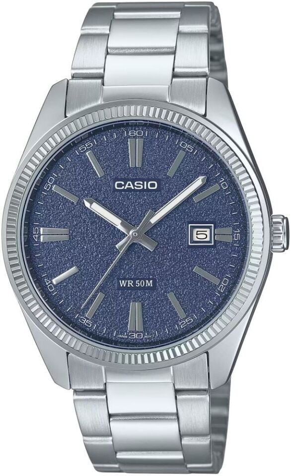 Casio MTP-1302DA-2A1VDF Quartz Çelik Gri Lacivert Kadran 39 mm Erkek Kol Saati