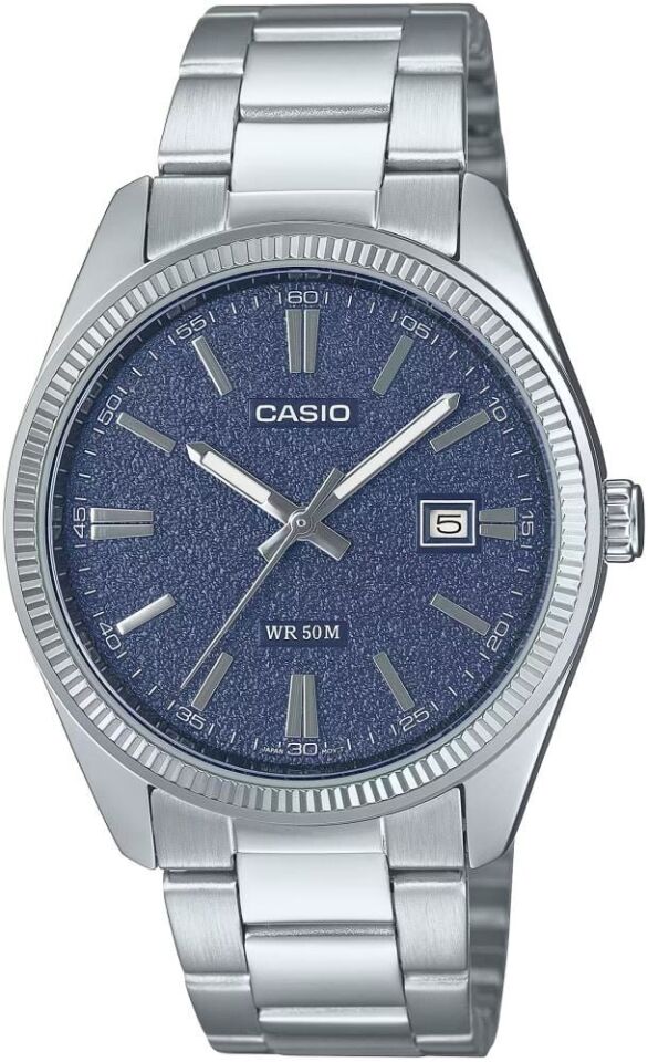 Casio MTP-1302DA-2A1VDF Quartz Çelik Gri Lacivert Kadran 39 mm Erkek Kol Saati