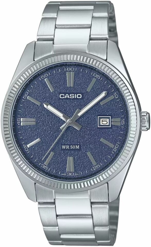 Casio MTP-1302DA-2A1VDF Quartz Çelik Gri Lacivert Kadran 39 mm Erkek Kol Saati