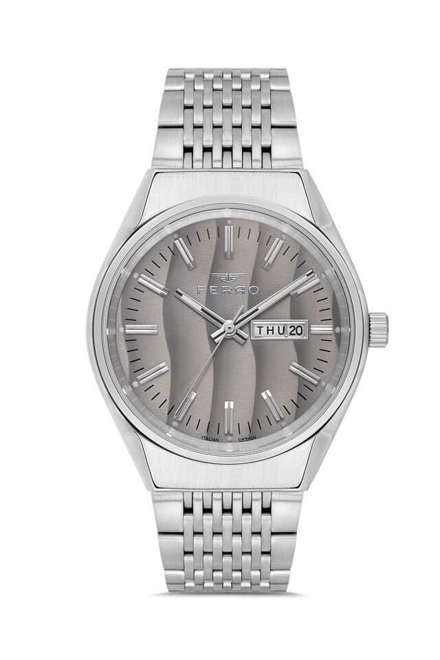 Ferro FM43012A-A4 Quartz Çelik Gri 40 mm Erkek Kol Saati