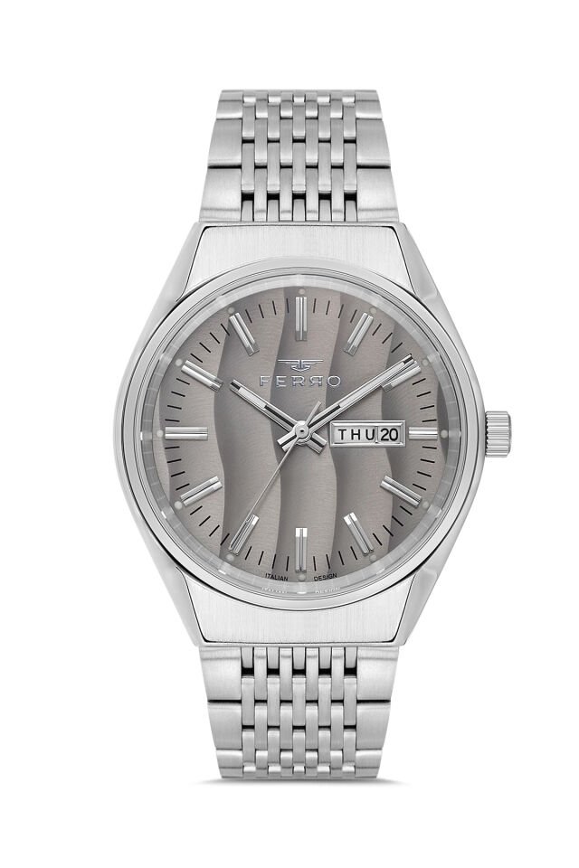 Ferro FM43012A-A4 Quartz Çelik Gri 40 mm Erkek Kol Saati
