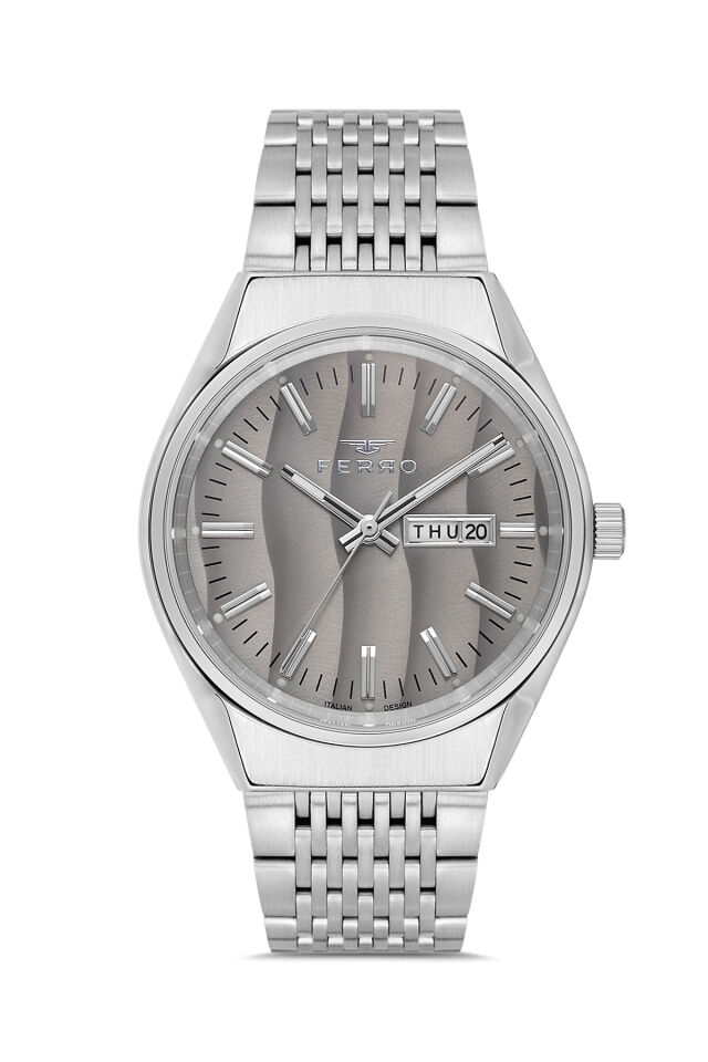 Ferro FM43012A-A4 Quartz Çelik Gri 40 mm Erkek Kol Saati