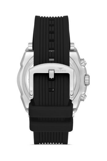Ferro FM31396D-J2 Quartz Silikon Siyah 48 mm Fonksiyonları Aktif Erkek Kol Saati