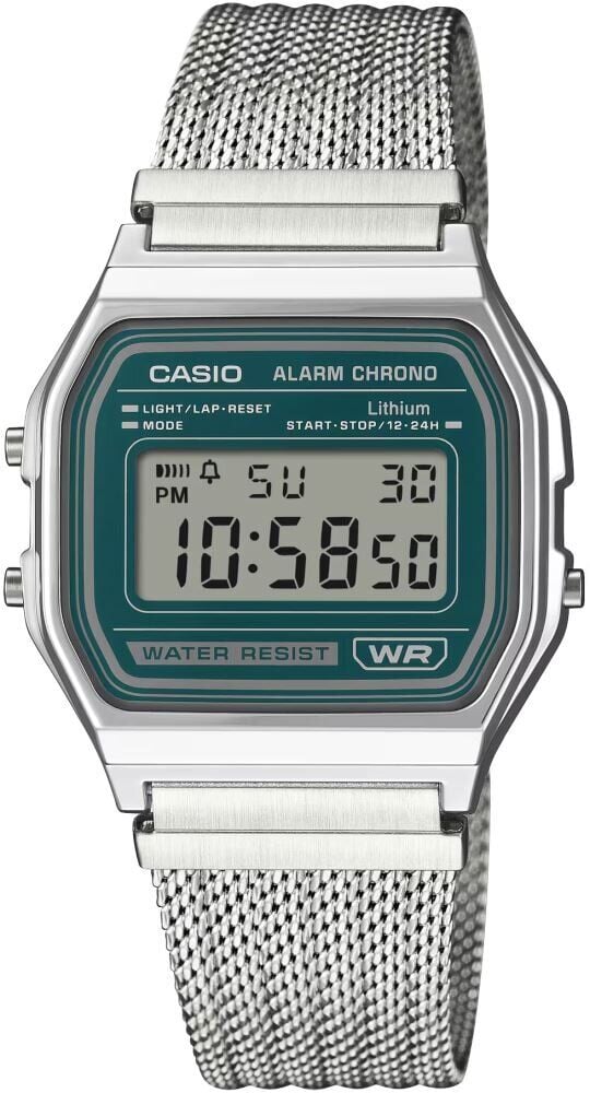 Casio A158WEM-3DF RETRO Quartz Gri Hasır Kordon 33 mm Erkek Kol Saati