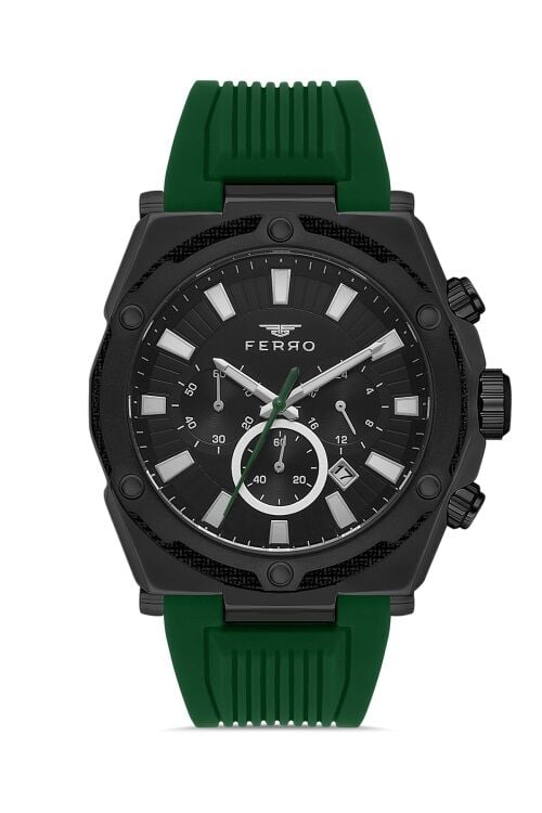 Ferro Yesil Silikon Kordon ERKEK Kol Saati FM31396D-ZJ