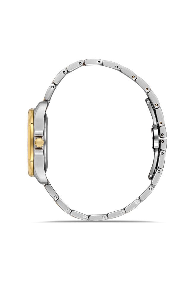 Ferro FL43008A-D6 Quartz Çelik Altın/Gri Yeşil Kadran 31 mm Kadın Kol Saati