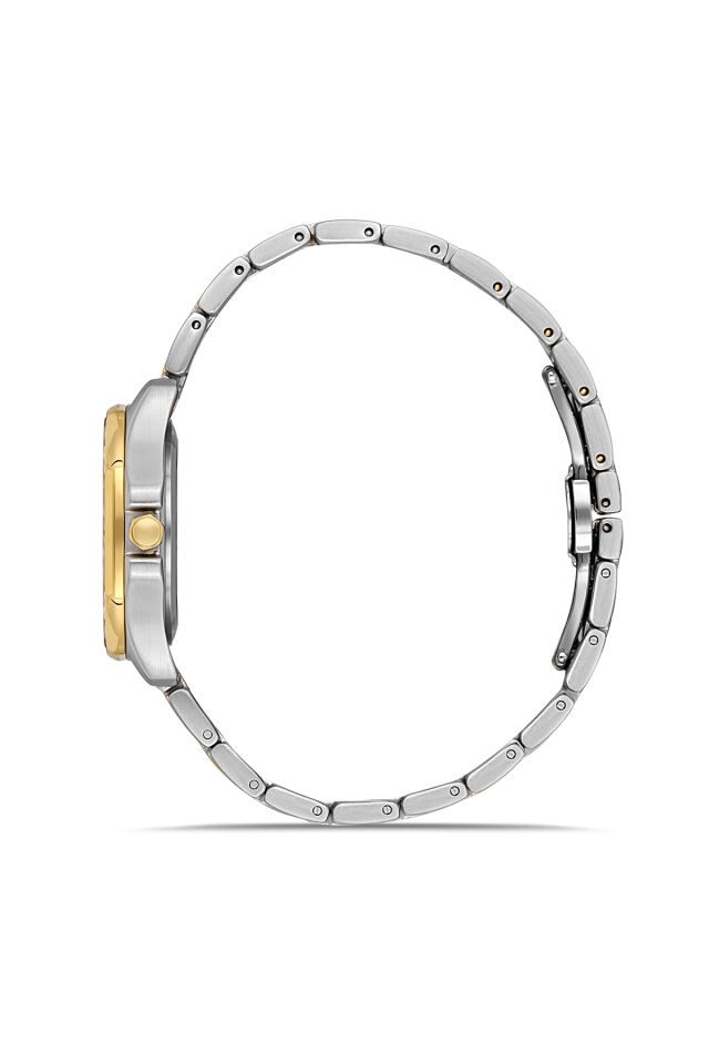 Ferro FL43008A-D6 Quartz Çelik Altın/Gri Yeşil Kadran 31 mm Kadın Kol Saati