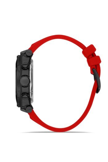 Ferro FM31396D-ZK Quartz Silikon Bordo Siyah Kadran 48 mm Fonksiyonları Aktif Erkek Kol Saati