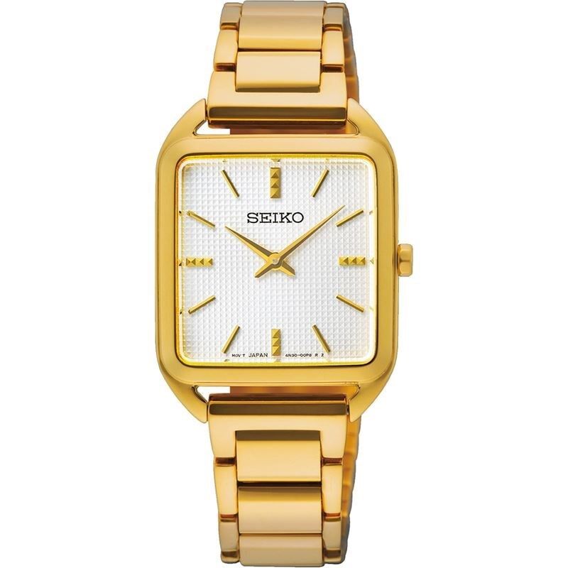 Seiko SWR078P1 Quartz Çelik Altın Rengi Beyaz Kadran 26 mm Kadın Kol Saati