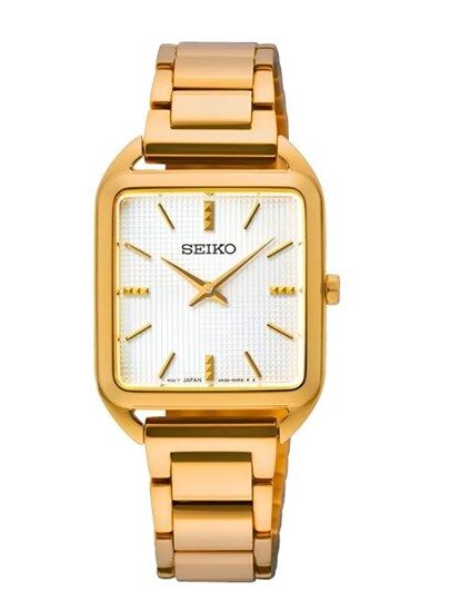 Seiko SWR078P1 Quartz Çelik Altın Rengi Beyaz Kadran 26 mm Kadın Kol Saati