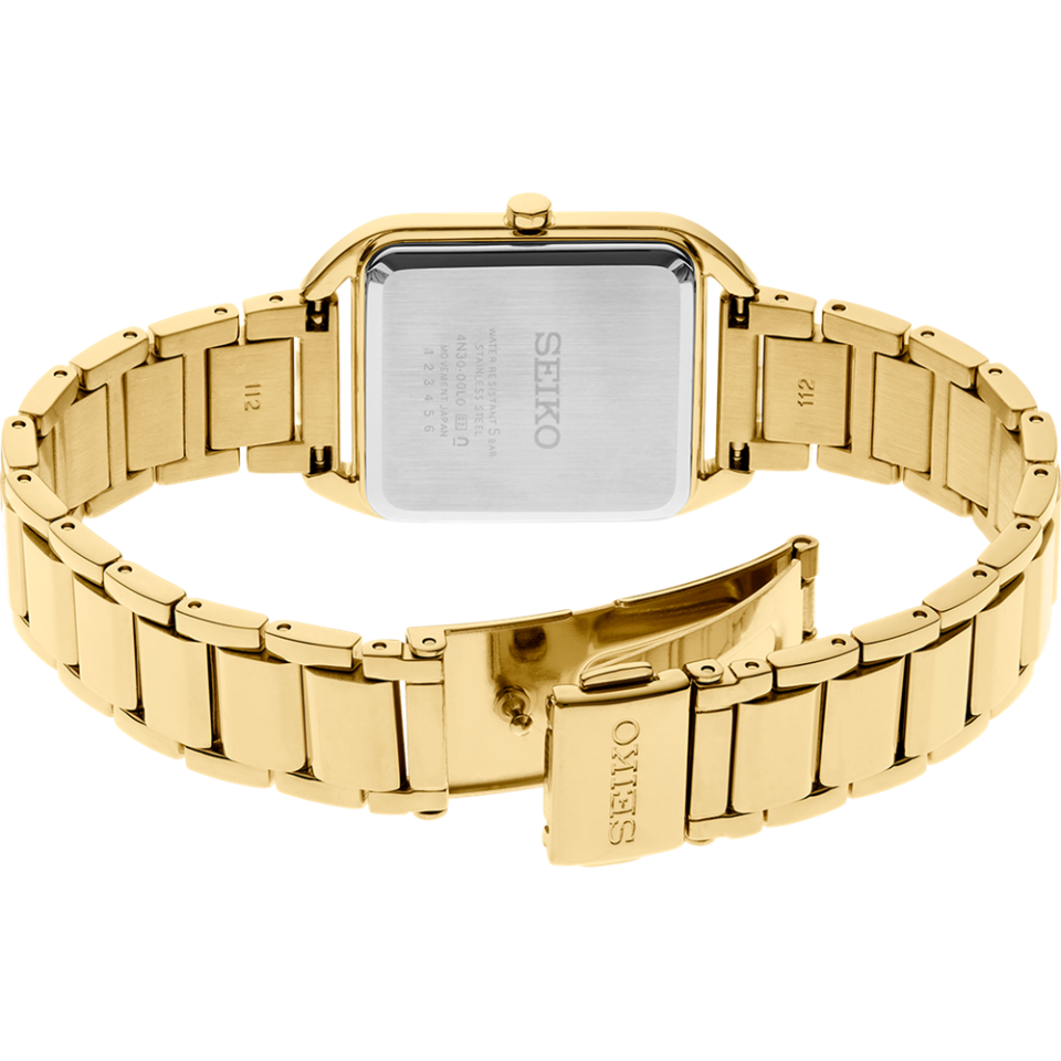 Seiko SWR078P1 Quartz Çelik Altın Rengi Beyaz Kadran 26 mm Kadın Kol Saati
