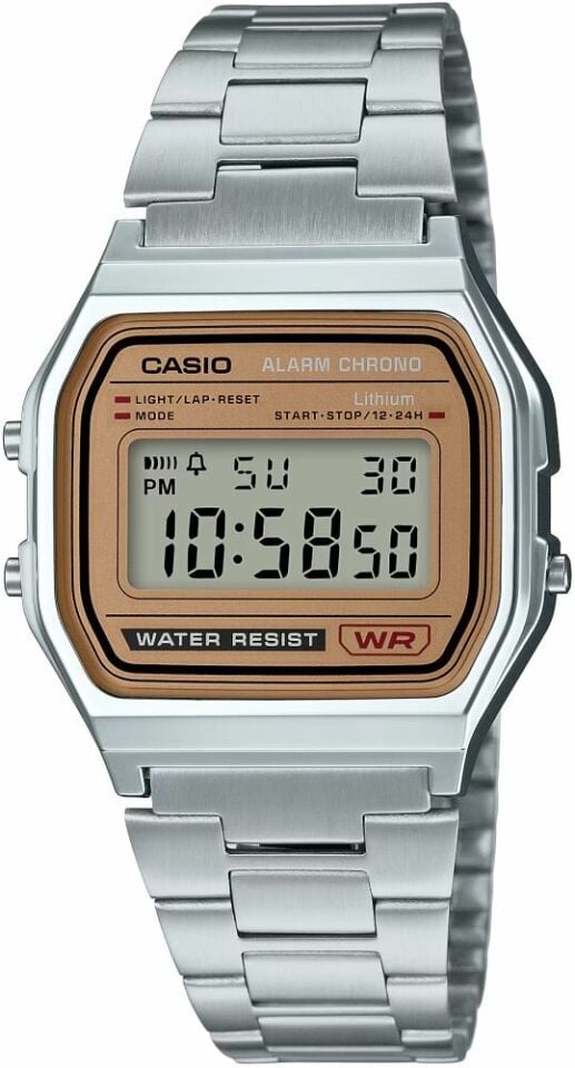 Casio A158WEA-9DF Retro Quartz Çelik Gri 33 mm Erkek Kol Saati