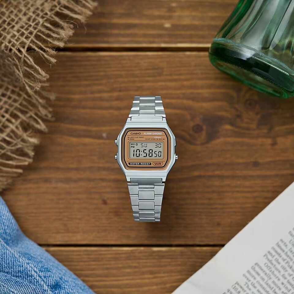 Casio A158WEA-9DF Retro Quartz Çelik Gri 33 mm Erkek Kol Saati