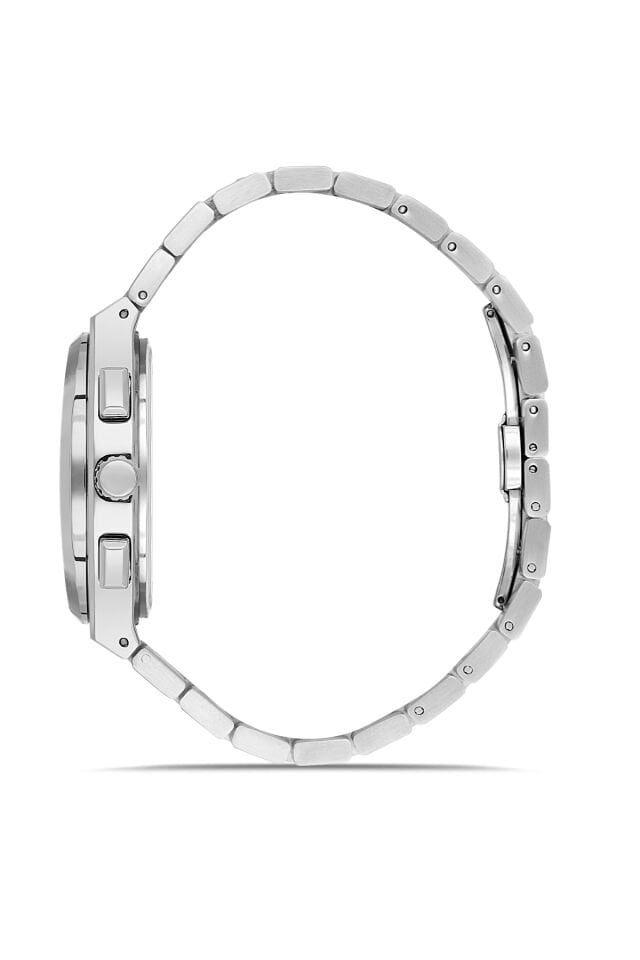 Ferro FM43027A-A15 Quartz Çelik Gri Turkuaz Kadran 42 mm Erkek Kol Saati