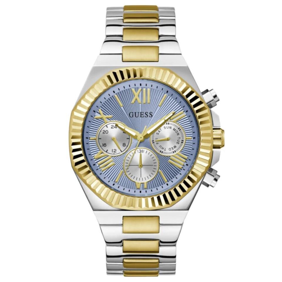 Guess GUGW0703G3 Quartz Çelik Gri Mavi Kadran 44 mm Erkek Kol Saati