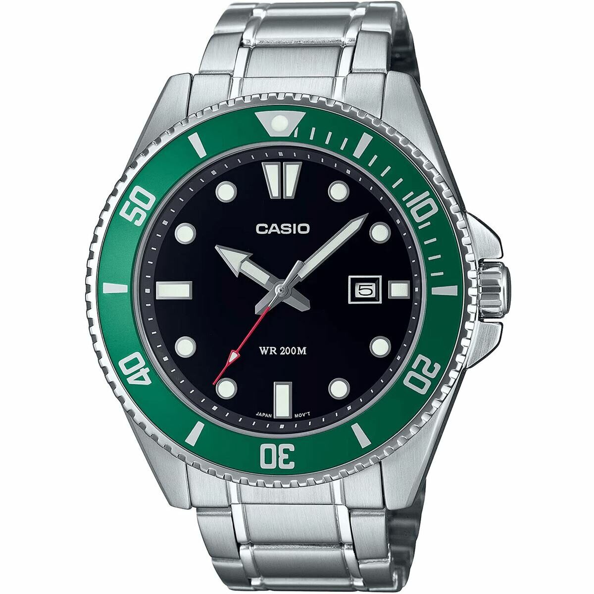 Casio MDV-107D-3AVDF Quartz Çelik Gri Alüminyum Kasa Siyah Kadran 20 ATM 46 mm Erkek Kol Saati