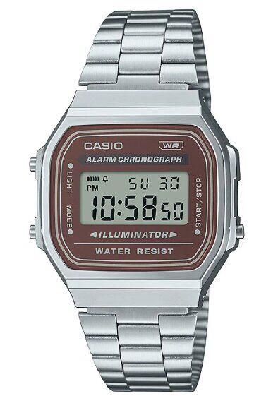 Casio A168WA-5AYDF Quartz Çelik Gri Plastik Kasa 36 mm Kadın Kol Saati