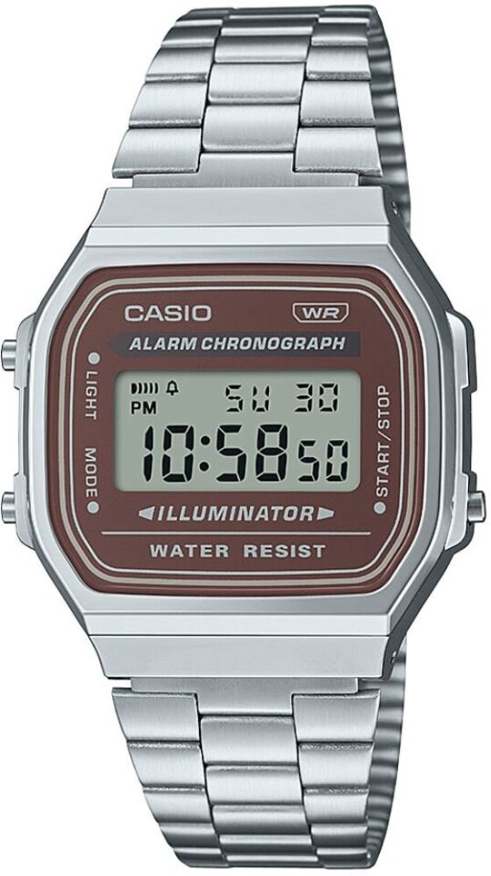 Casio A168WA-5AYDF Quartz Çelik Gri Plastik Kasa 36 mm Kadın Kol Saati