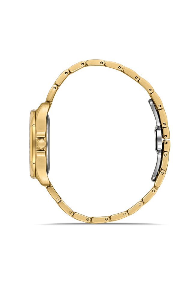 Ferro FL43008A-B6 Quartz Çelik Altın Rengi Yeşil Kadran 31 mm Kadın Kol Saati