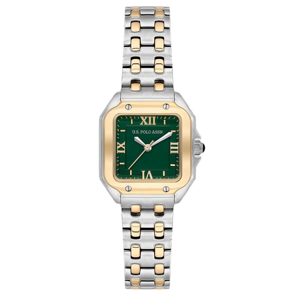 U.s. Polo Assn. USPA2074-06 Quartz Çelik Altın/Gri Yeşil Kadran Kadın Kol Saati
