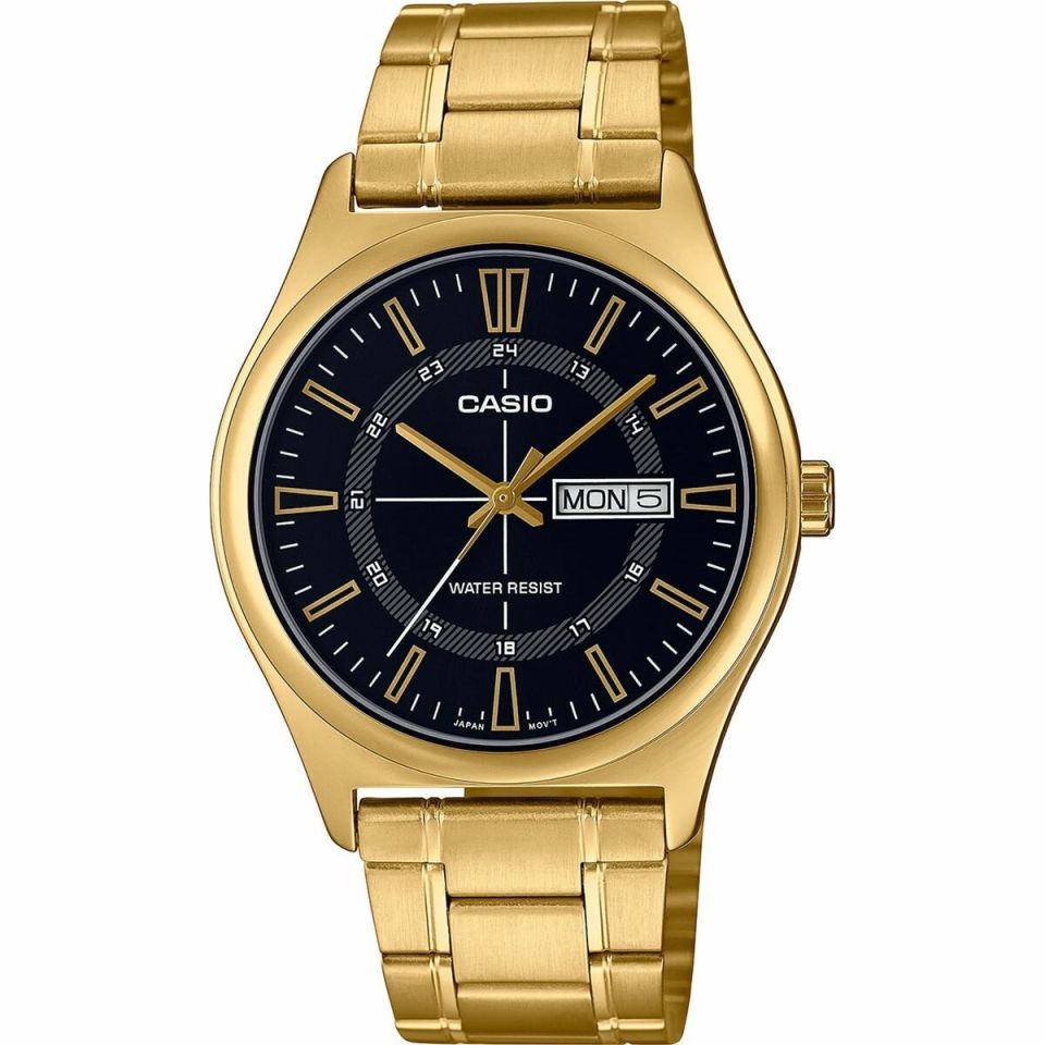 Casio MTP-V006G-1CUDF Quartz Çelik Altın Rengi Siyah Kadran 38 mm Erkek Kol Saati