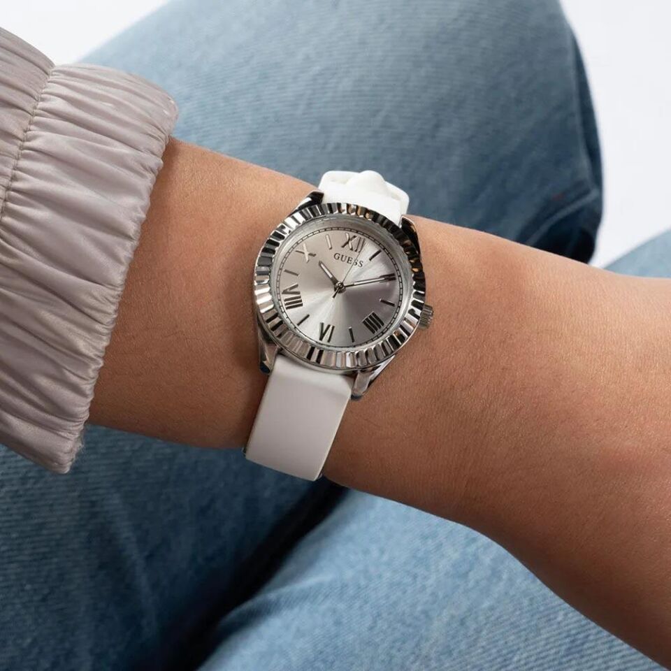 Guess GUGW0724L1 Quartz Silikon Beyaz 30 mm Kadın Kol Saati