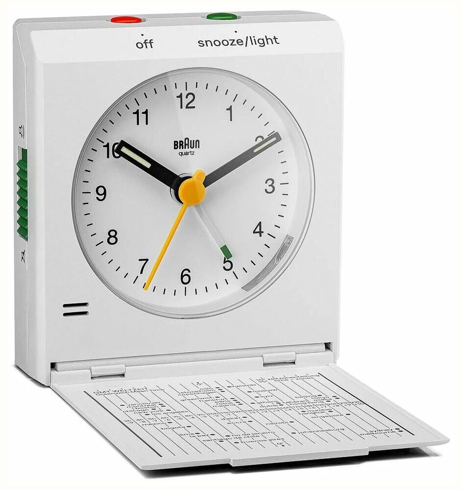 Braun BC05W Analog Beyaz Alarmlı 72x78x30 mm Masa Saati