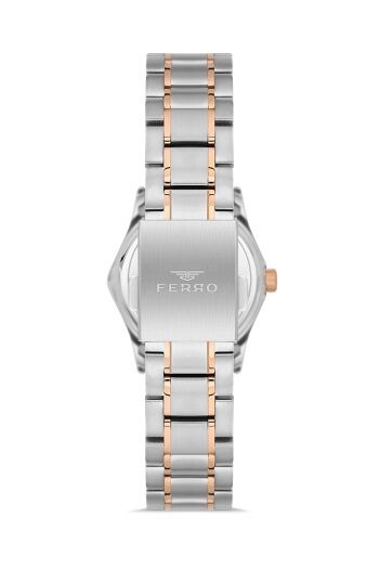 Ferro Quartz Çelik Rose/Gri 30 mm Kadın Kol Saati