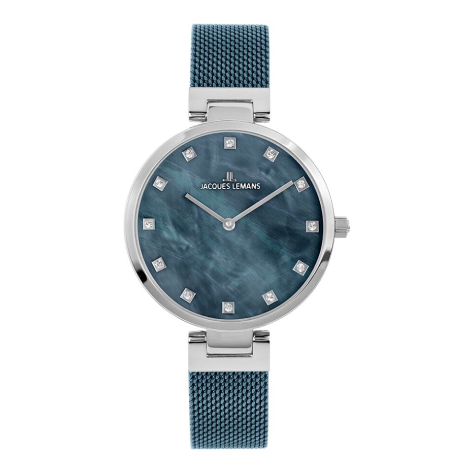 Jacques Lemans Milano 1-2001N Quartz Çelik Mavi/Gri 36 mm Kadın Kol Saati