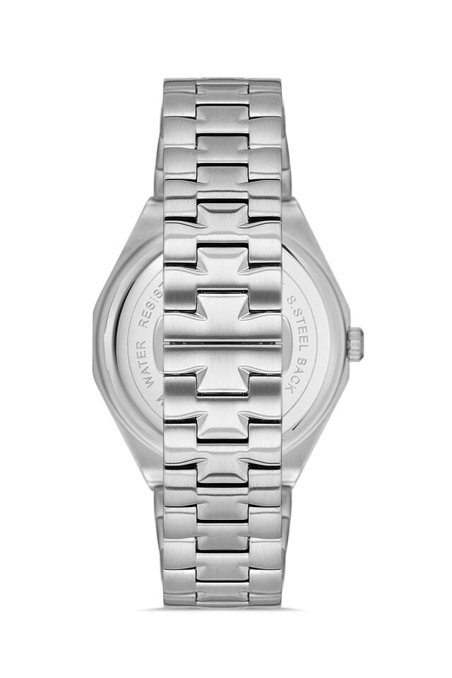 Ferro Gümüş Çelik Kordon Erkek Kol Saati FM43016A-A Tüm Fonksiyonlar Aktif 3 ATM Su Geçirmez