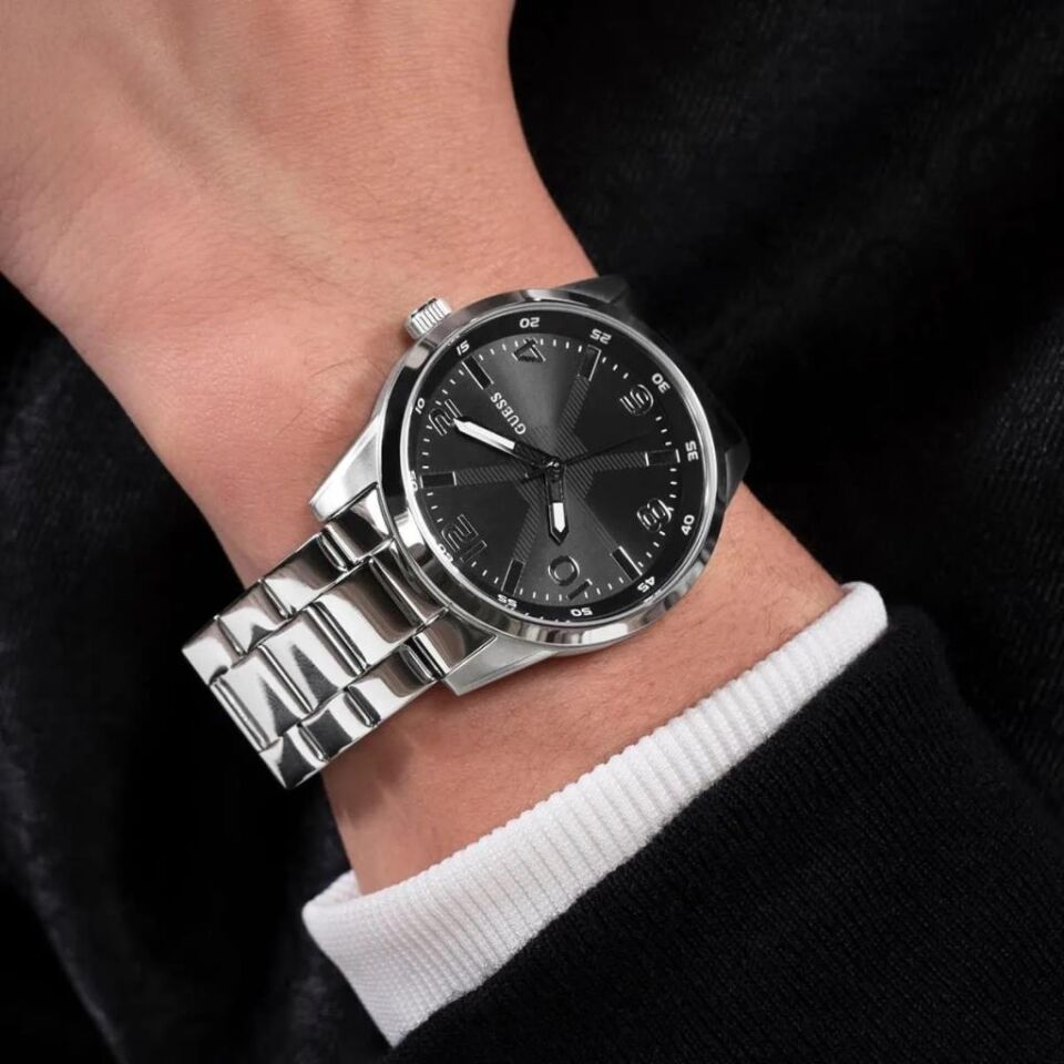 Guess GUGW0804G2 Quartz Çelik Gri Siyah Kadran 42 mm Erkek Kol Saati