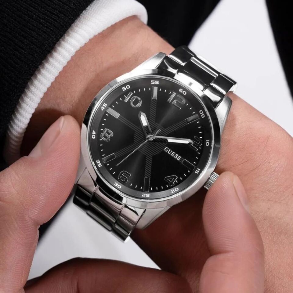 Guess GUGW0804G2 Quartz Çelik Gri Siyah Kadran 42 mm Erkek Kol Saati