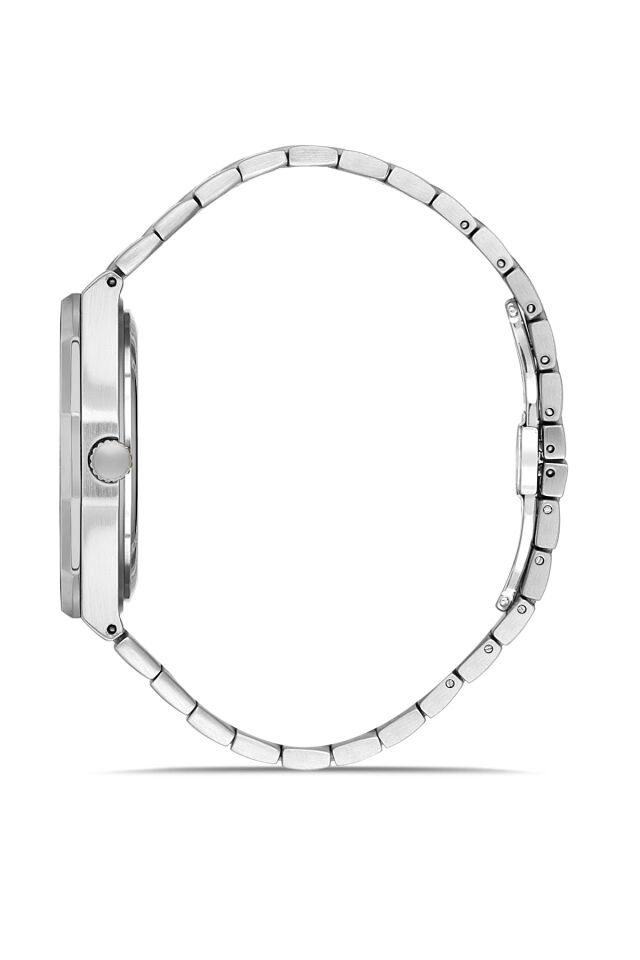 Ferro Gümüş Çelik Kordon Erkek Kol Saati FM43016A-A Tüm Fonksiyonlar Aktif 3 ATM Su Geçirmez