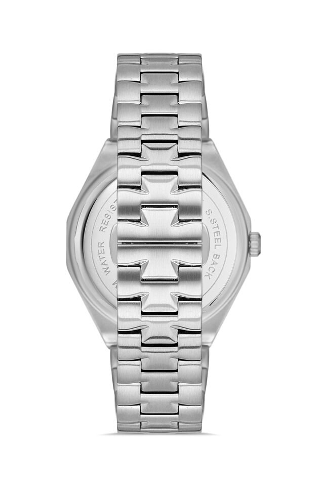 Ferro Gümüş Çelik Kordon Erkek Kol Saati FM43016A-A Tüm Fonksiyonlar Aktif 3 ATM Su Geçirmez