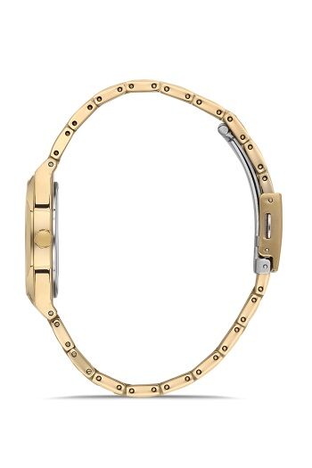 Ferro Sarı Çelik Kordon Kadın Kol Saati FL40128A-B 3ATM Su Geçirmez 2 Yıl Garantili HediyePaketli