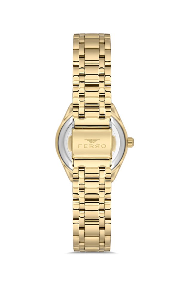 Ferro FL21610AWT-B4 Quartz Çelik Altın Rengi 29 mm Kadın Kol Saati