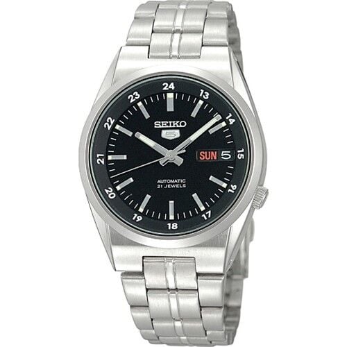 Seiko 5 Japan SNK567J1 Otomatik Gri Çelik Siyah Kadran 39 mm Erkek Kol Saati