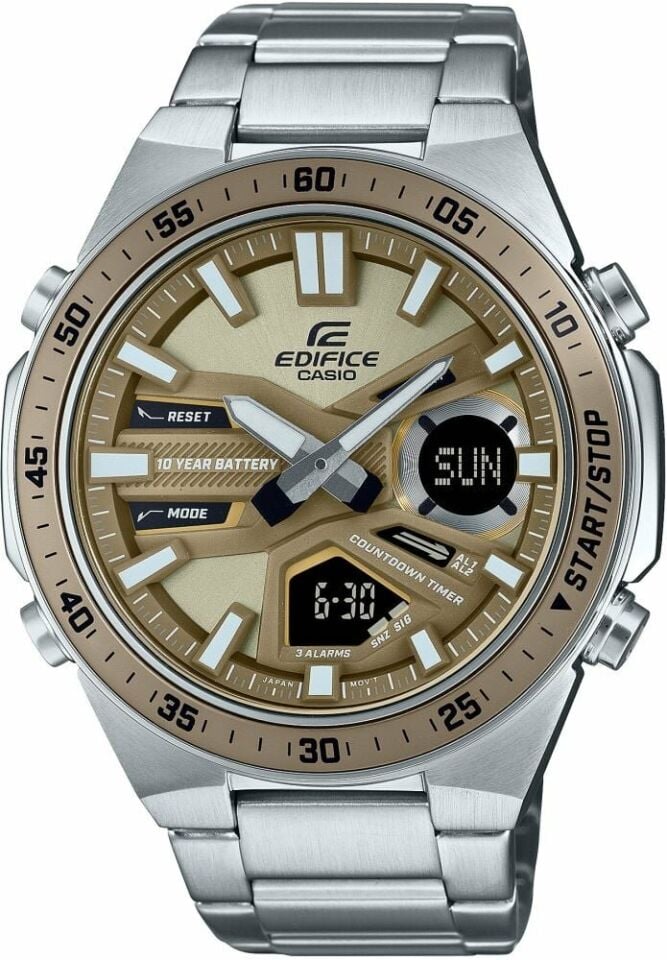 Casio EFV-C110D-5ADF Quartz Çelik Gri Kahverengi Kadran 47 mm Erkek Kol Saati