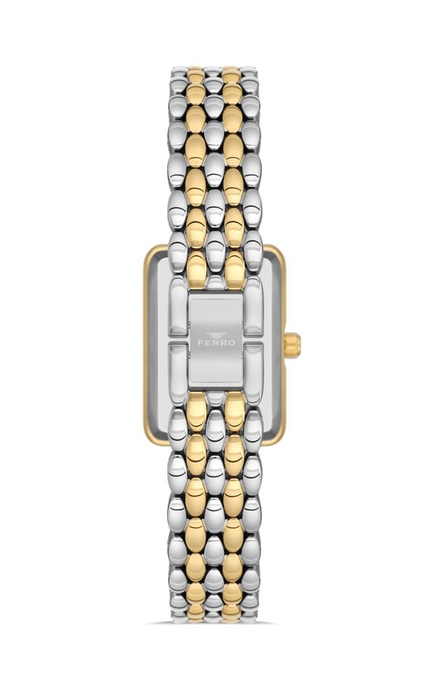 Ferro FL21511AWT-D Quartz Çelik Altın/Gri 20 mm Kadın Kol Saati