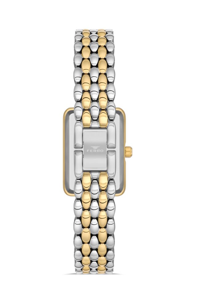 Ferro FL21511AWT-D Quartz Çelik Altın/Gri 20 mm Kadın Kol Saati