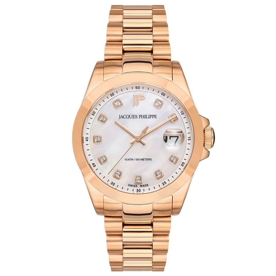 Jacques Philippe JPQLS343385 Swiss Made Safir Cam 34 mm Rose Gold Kadın Kol Saati