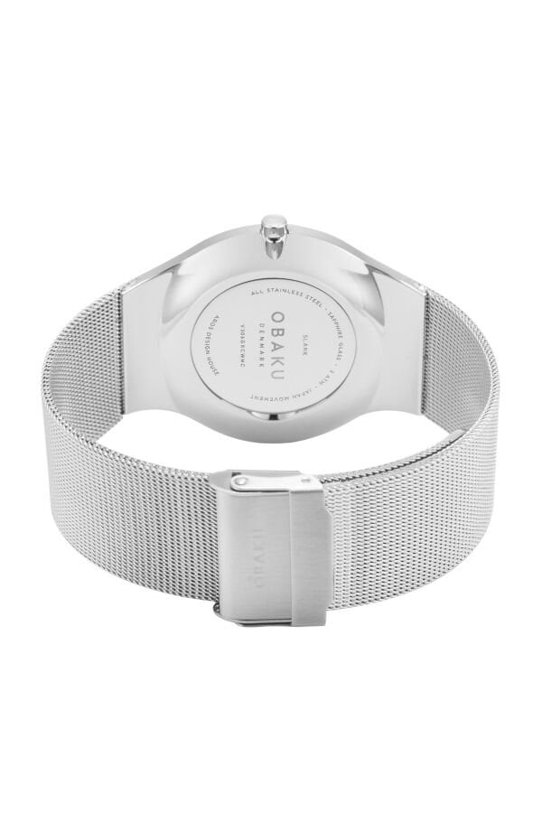 Obaku Denmark V306GXCWMC Quartz Hasır Gri Beyaz Kadran Safir Cam 40 mm Erkek Kol Saati