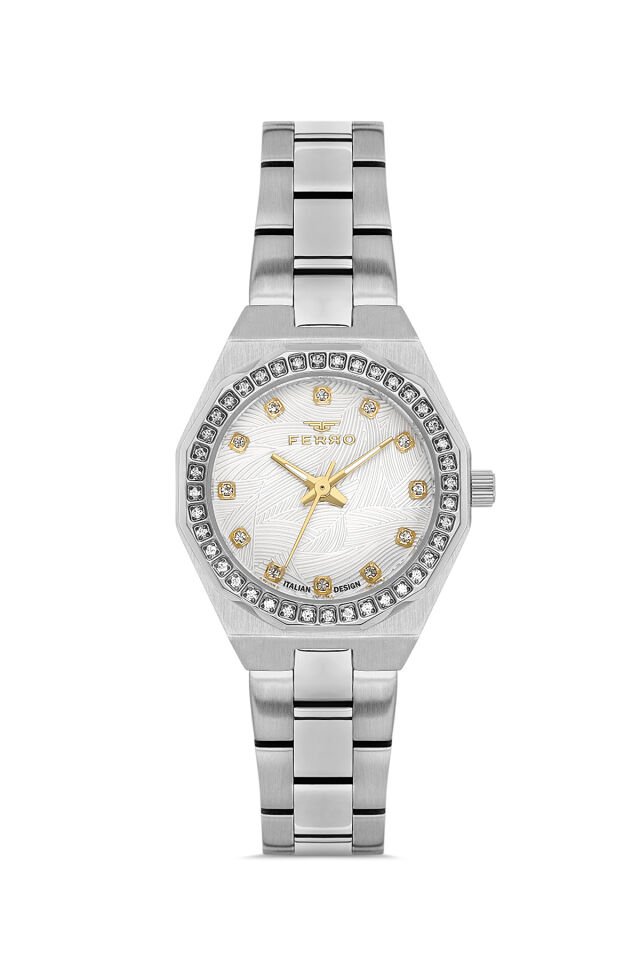 Ferro FL43014A-A Quartz Çelik Gri 27 mm Kadın Kol Saati