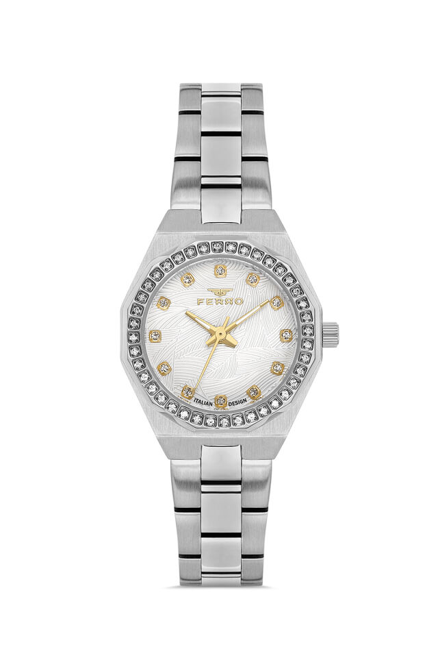 Ferro FL43014A-A Quartz Çelik Gri 27 mm Kadın Kol Saati