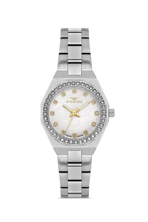 Ferro FL43014A-A Quartz Çelik Gri 27 mm Kadın Kol Saati