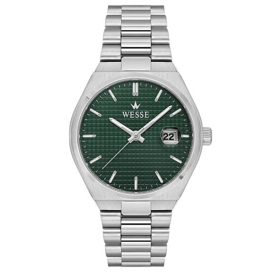 Wesse WWG209502 Quartz Çelik Gri Yeşil Kadran 40 mm Erkek Kol Saati